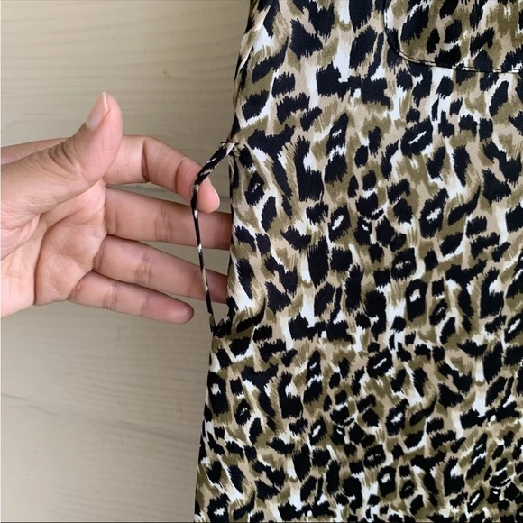 Equipment Femme Animal Print 100% Silk Maxi Shirt Dress Small Long Sleeve Collar - Picture 7 of 10